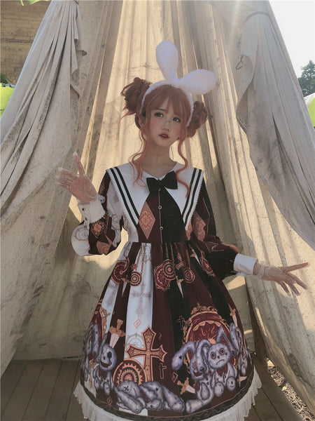 Gothic Rabbit Princess Cotton Lolita Dress AGD262
