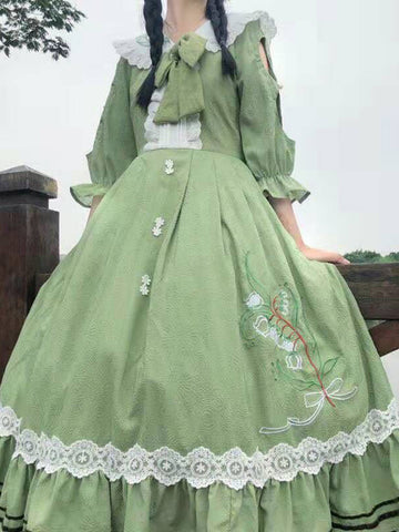 Honey Lolita Dress Gothic Princess Cotton Dress AGD272