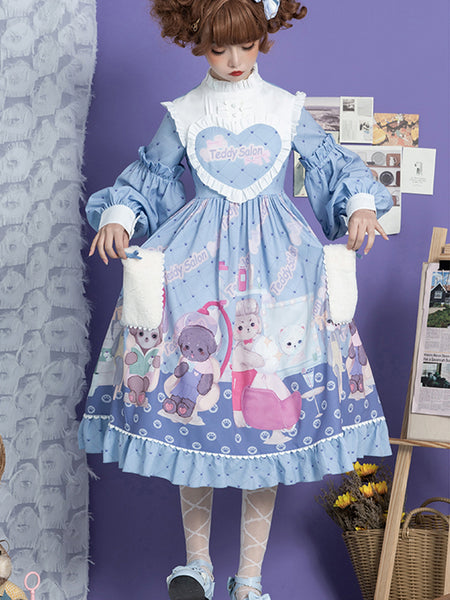 Teddy Salon Gothic Dress Princess Cotton Lolita Dress AGD275