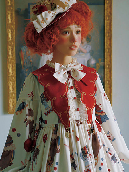 Retro Circus Gothic Dress Princess Cotton Cute Lolita Dress AGD276