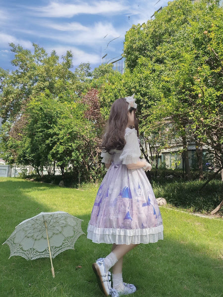 Original Lolita Dress City Of Sky Japanese Style Gothic Princess Dress AGD295