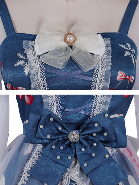 Original Lolita Dress Xmas Dress Long Sleeve Gothic Princess Dress AGD296