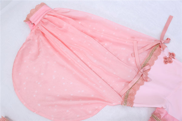 New Year Lolita Dress Full Set Gothic Princess Pink Dress AGD299