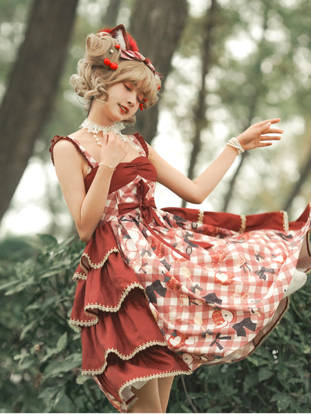 Original Lolita Dress Jsk Apple Adventure Japanese Style Princess Dress AGD300
