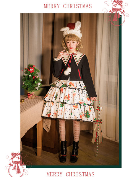 Original Lolita Candy Dairy JSK With Cape X'MAS Dress AGD301