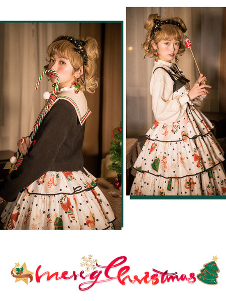 Original Lolita Candy Dairy JSK With Cape X'MAS Dress AGD301