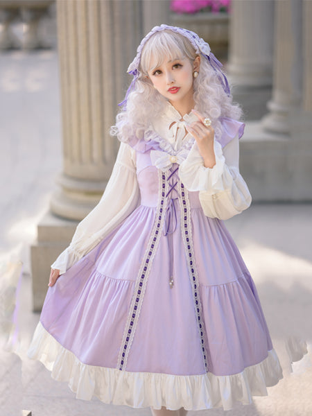 Original New Sale CLA Purple Lolita Slimming Dress AGD302