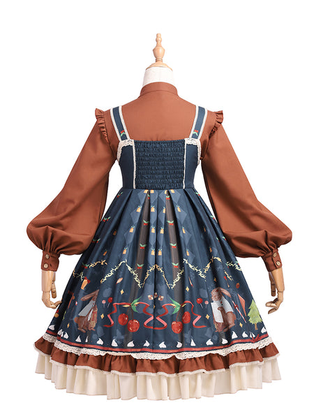 X'MAS Original Lolita JSK Gothic Princess Cotton Dress AGD307