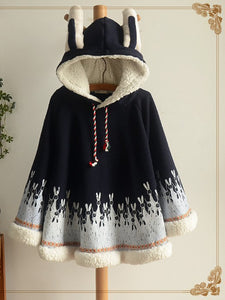Winter Cloak With Hood Short Capes For Mori Girls AGM002