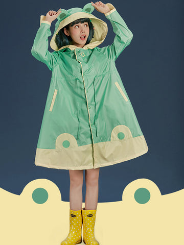 Mori Girls, Cape With Hood, Batwing Sleeves