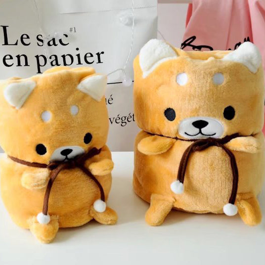 Shiba Inu Dog Blanket Plush Akita Stuffed Animals AGT007