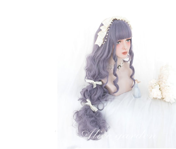Alicegarden Grayish Purple Long Curly Synthetic Lolita Wig  AG0270