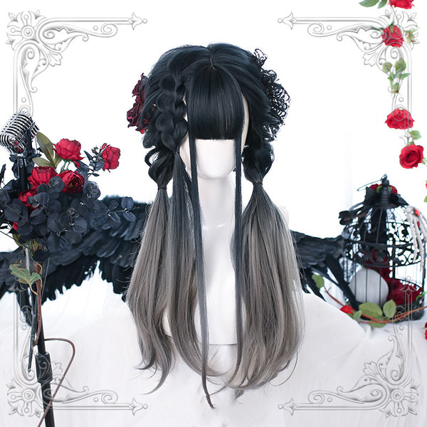 Gradient Long Slightly Curly Synthetic Lolita Wig ALICE0090