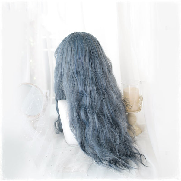 Alicegardens Gray and Blue Color  Harajuku Long Curly Hair Wig AG0216
