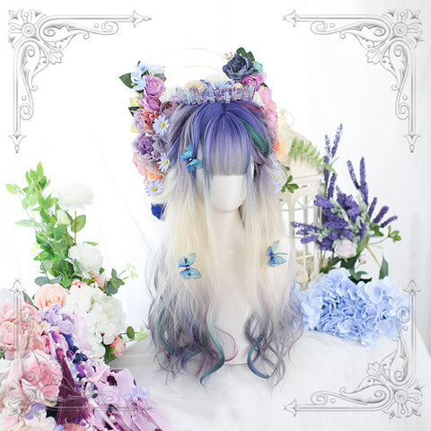 Butterfly Shadow Graident Long Curly Synthetic Lolita Wig  ALICE0118