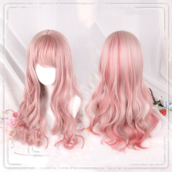 Alicegardens Pink Long Roll Lolita Synthetic Wig AG0223