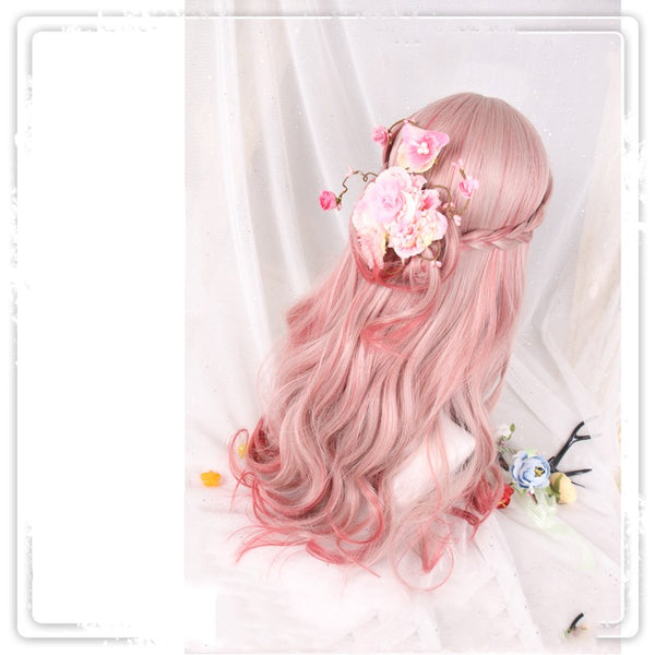 Alicegardens Pink Long Roll Lolita Synthetic Wig AG0223