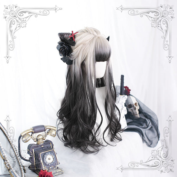 Daytime Gradient Long Curly Synthetic Lolita Wig with Bangs ALICE0101