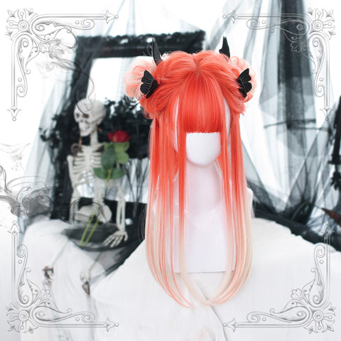Highlights Long Straight Inner Button Synthetic Lolita Wig ALICE0078
