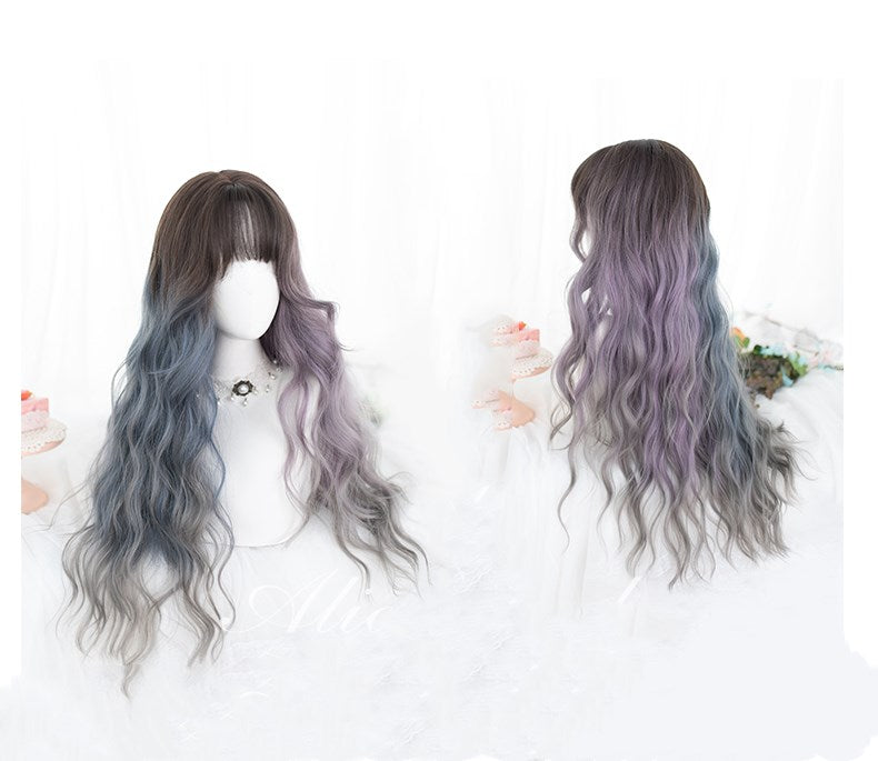 Alicegardens  Dyed Gradient Long Curly Synthetic Lolita Wig   ALICE0005