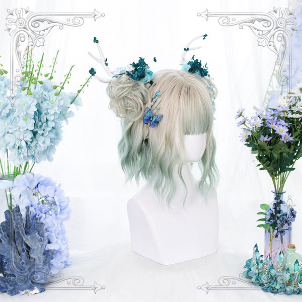 Alicegardens Mid-length Gradient Slightly Curly Synthetic Lolita Wig ALICE0055