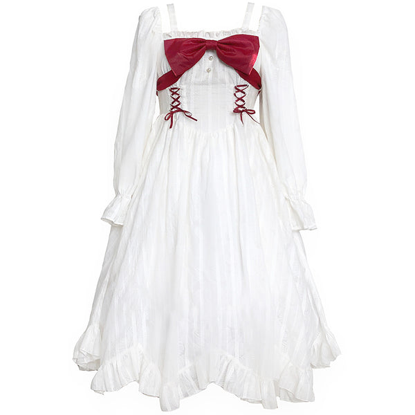 Alicegardens White Romance Elegant Lolita Dress OP AG0408