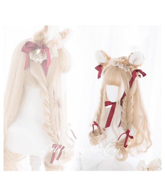 Alicegardens Straight Bangs Long Curly Synthetic Lolita Wig  AG0251