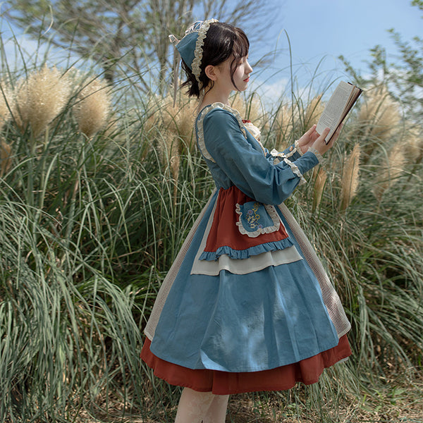 Alicegardens Cotton Country Girl  Lolita Dress with Asymmetrical