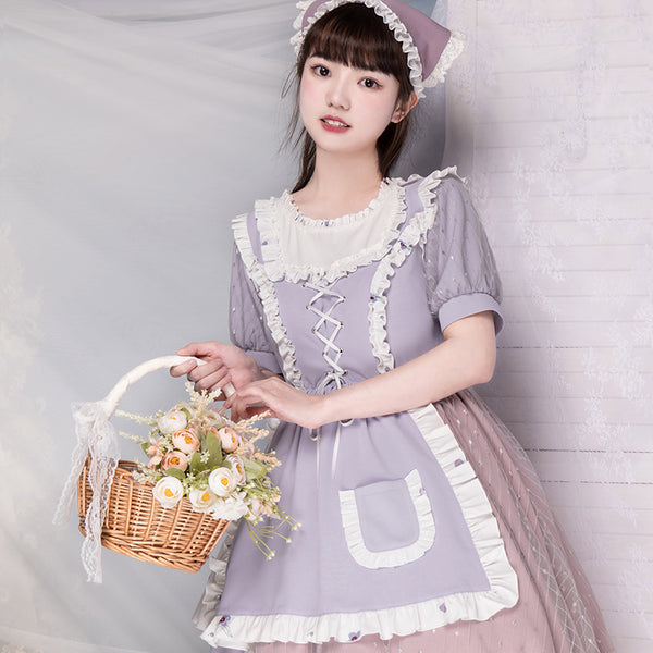 Alicegardens  Purple Round Neckline Lolita Dress OP ALG0260
