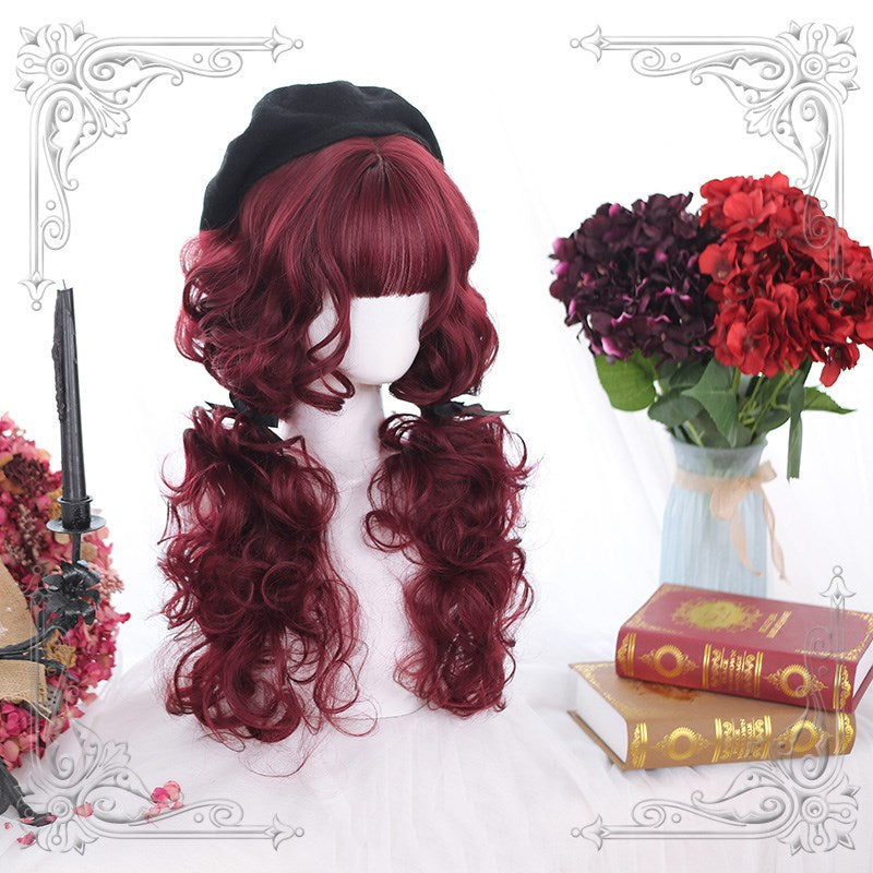 Red Velvet Curly Medium Length Synthetic Wig ALICE0039