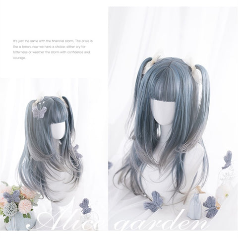 Alicegardens Straight Bang Gradient Micro-curly Long Synthetic Lolita Wig AG0260
