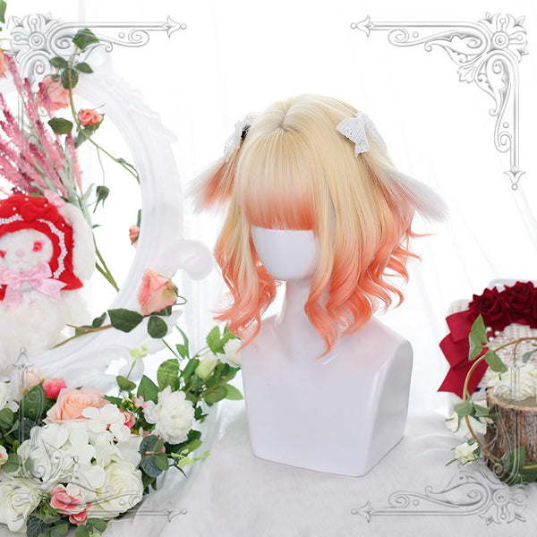 Short Micro Curly Beast Ears Synthetic Lolita Wig   ALICE0036