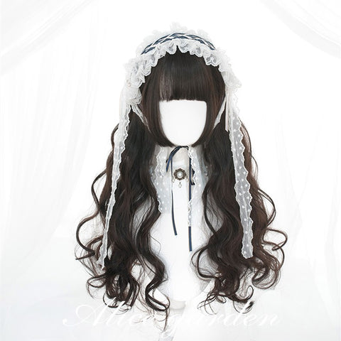 Alicegardens  Chocolate Princess Cut Long Curly Synthetic Lolita Wig ALICE0009