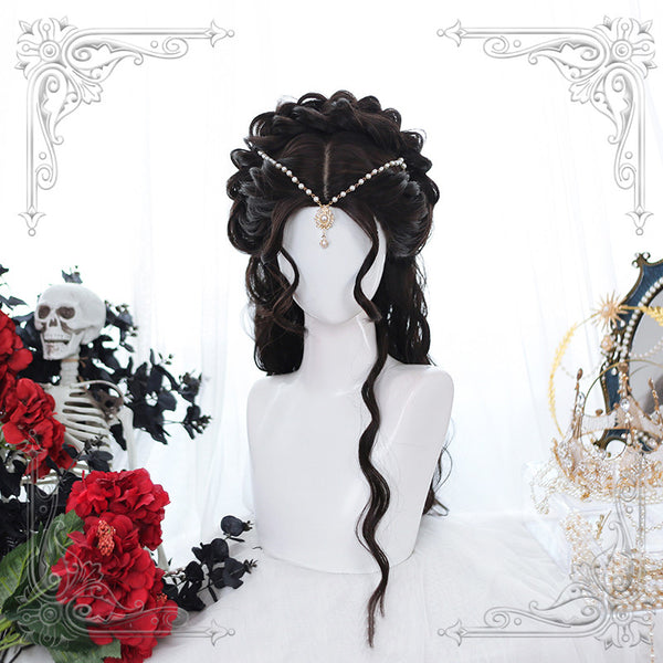 Maple Syrup Long curly Egg Roll Synthetic Lolita Wig  ALICE0060