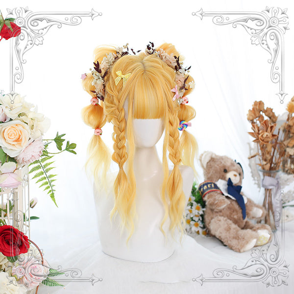 Blonde Water Ripple Long Curly Synthetic Lolita Wig ALICE0130