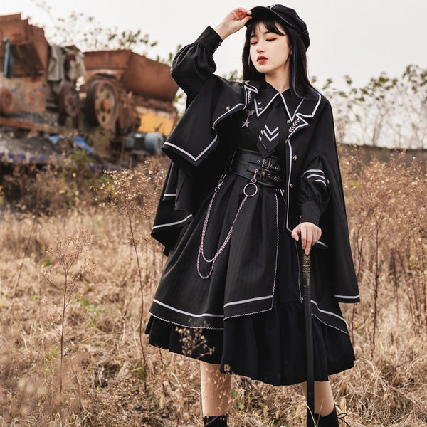 Alicegardens Loyal Chariot Military Style Lolita Set OP / Cape AG0250