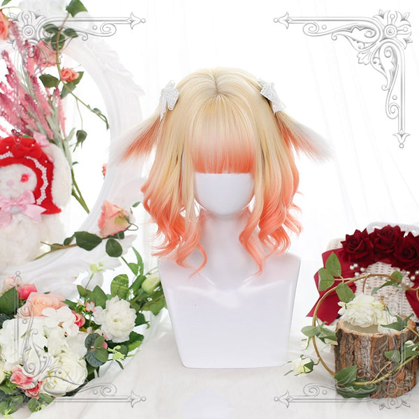 Short Micro Curly Beast Ears Synthetic Lolita Wig   ALICE0036