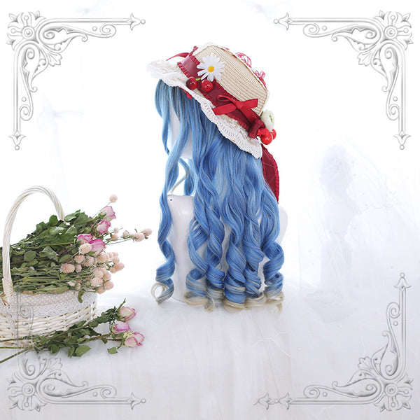 Blue Rome Long Roman Curly Synthetic Wig  ALICE0127