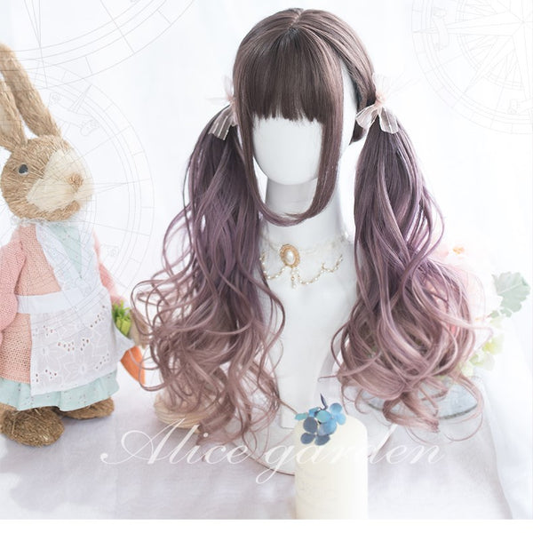 Alicegardens Purple Gradient Long Curly Synthetic Lolita Wig AG0263