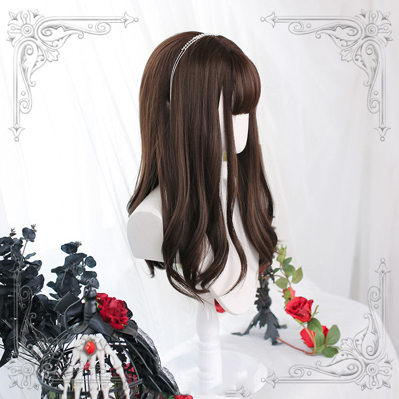 Chocolate Long Curly Synthetic Lolita Wig  ALICE0112