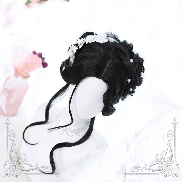 Alicegardens  Black Long Curly Synthetic Lolita Wig ALICE0027