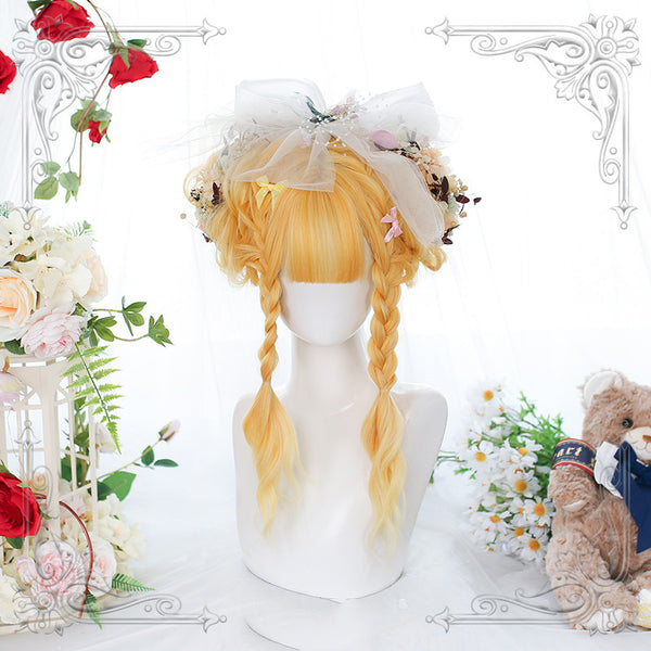 Blonde Water Ripple Long Curly Synthetic Lolita Wig ALICE0130
