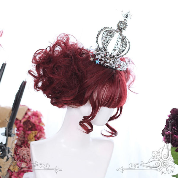 Red Velvet Curly Medium Length Synthetic Wig ALICE0039