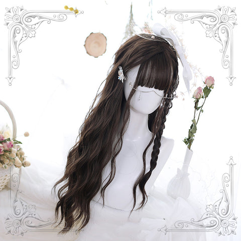Dark Brown Water Ripple Long Curly Synthetic Lolita Wig ALICE0103