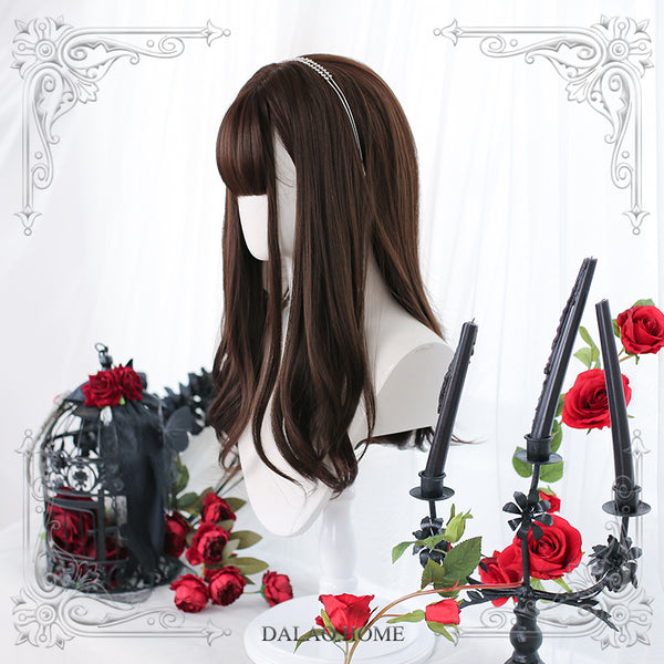 Chocolate Long Curly Synthetic Lolita Wig  ALICE0112