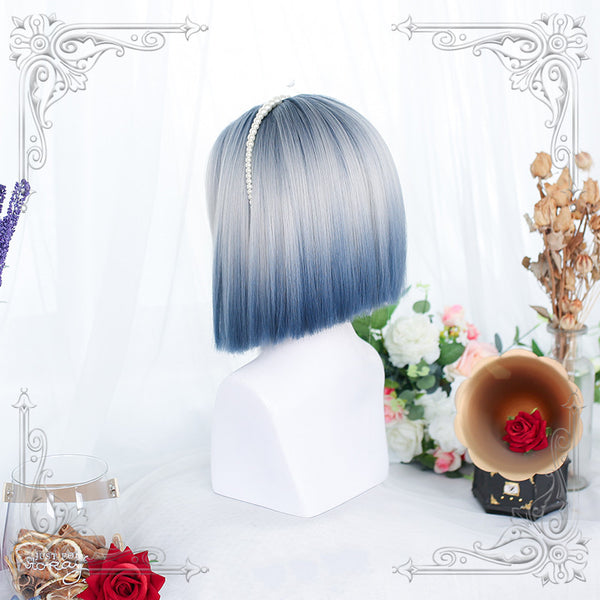 Gradient Short Straight Synthetic Lolita Wig with Bangs ALICE0096