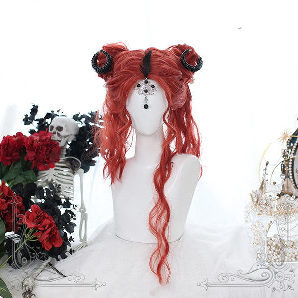 Maple Syrup Long curly Egg Roll Synthetic Lolita Wig  ALICE0060