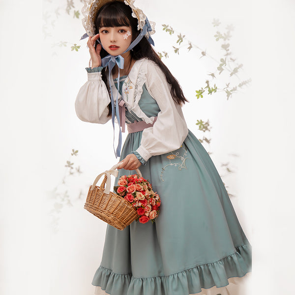Alicegardens Flower  in Spring Country Style Lolita Dress OP AG0190