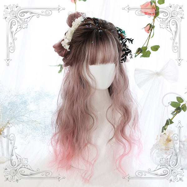 Gradient Egg Roll Long Curly Synthetic Lolita Wig  ALICE0093