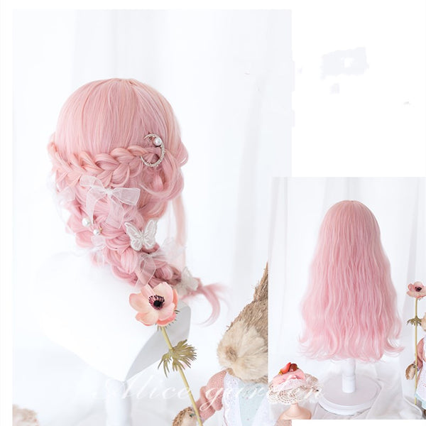 Alicegardens  Cherry Pink Long Curly Synthetic Lolita Wig ALICE0007